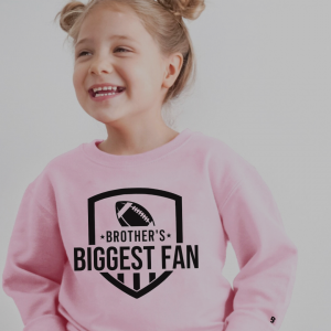 Brother’s Biggest Fan (Football) – Unisex Child Fleece Pullover