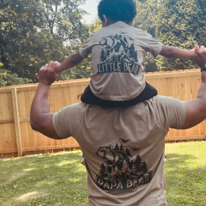 Don’t Wake The Bear: Papa Bear (Front + Back Design) – Unisex Tee