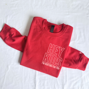 Hey Kids I’m Rooting For You (Front + Back Design) – Unisex Fleece Pullover