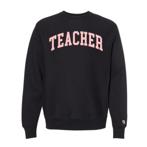 Teacher (Varsity Arched) – Unisex Fleece Pullover