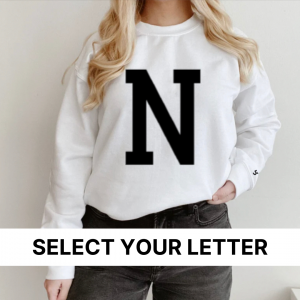Varsity Letter (Select Your Letter) – Unisex Fleece Pullover