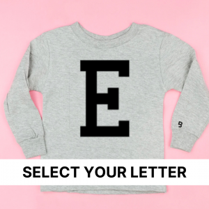Varsity Letter (Select Your Letter) – Long Sleeve Child Shirt
