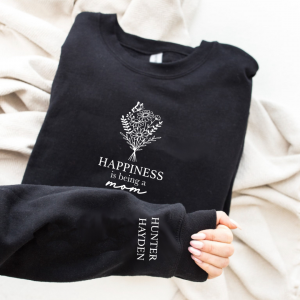 Happiness Is Being (Choose Any Name) – Unisex Fleece Pullover