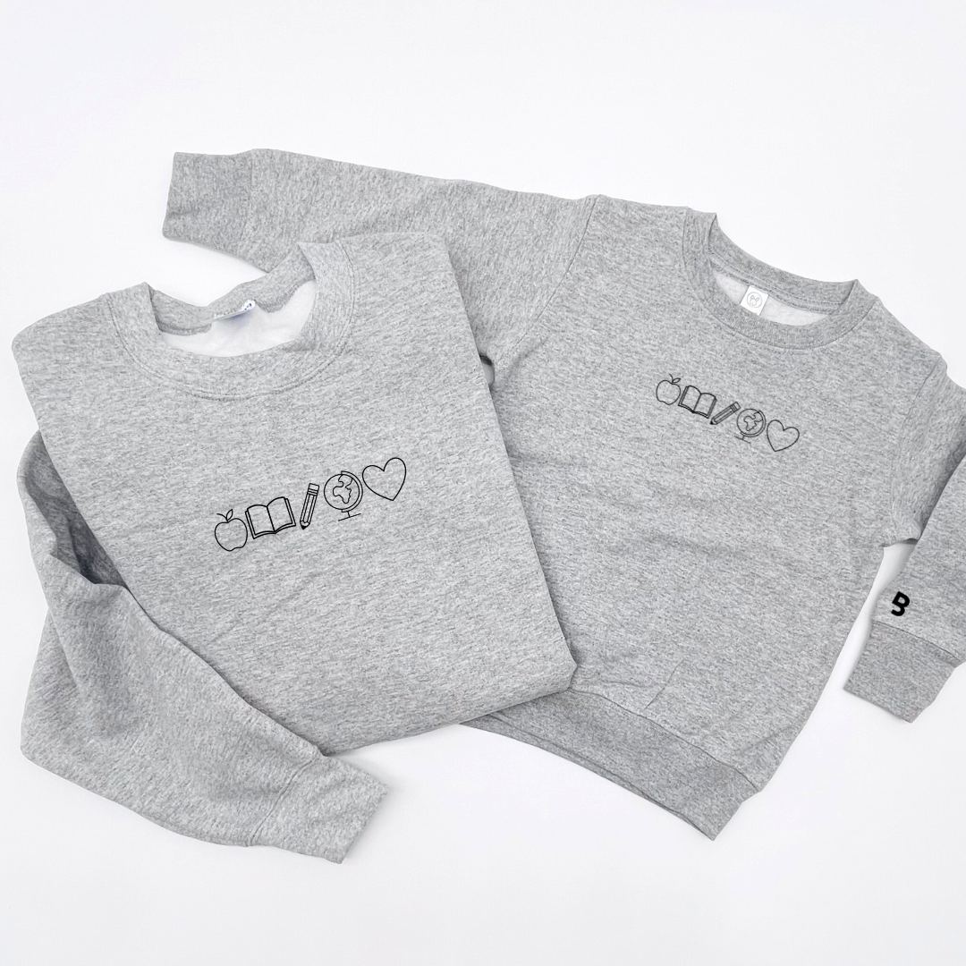 School Icons - Unisex Fleece Pullover