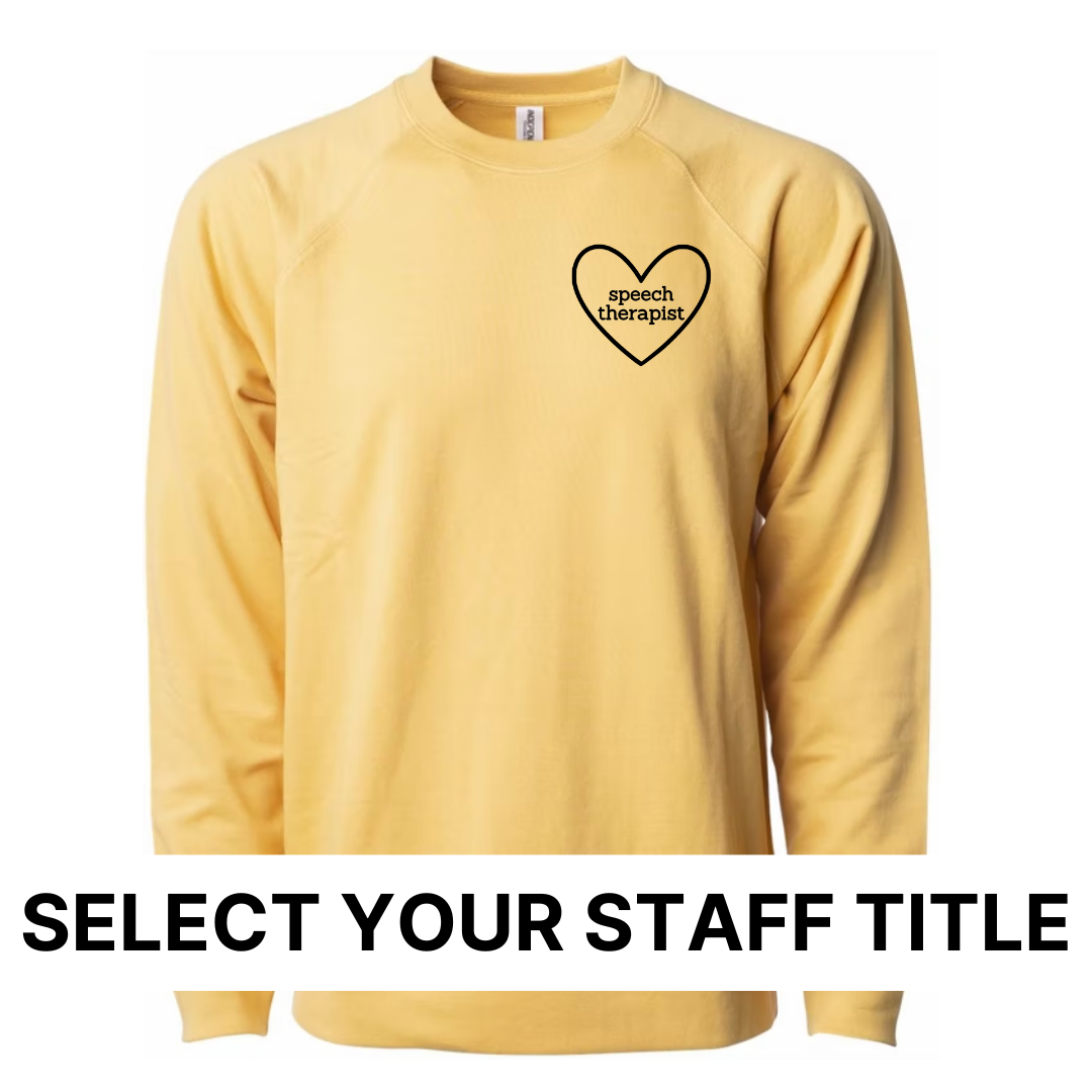 School Staff Heart (Select Your Staff Title) - Unisex Lightweight Pullover