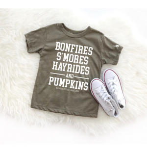 Bonfires S’mores Hayrides & Pumpkins – Child Shirt