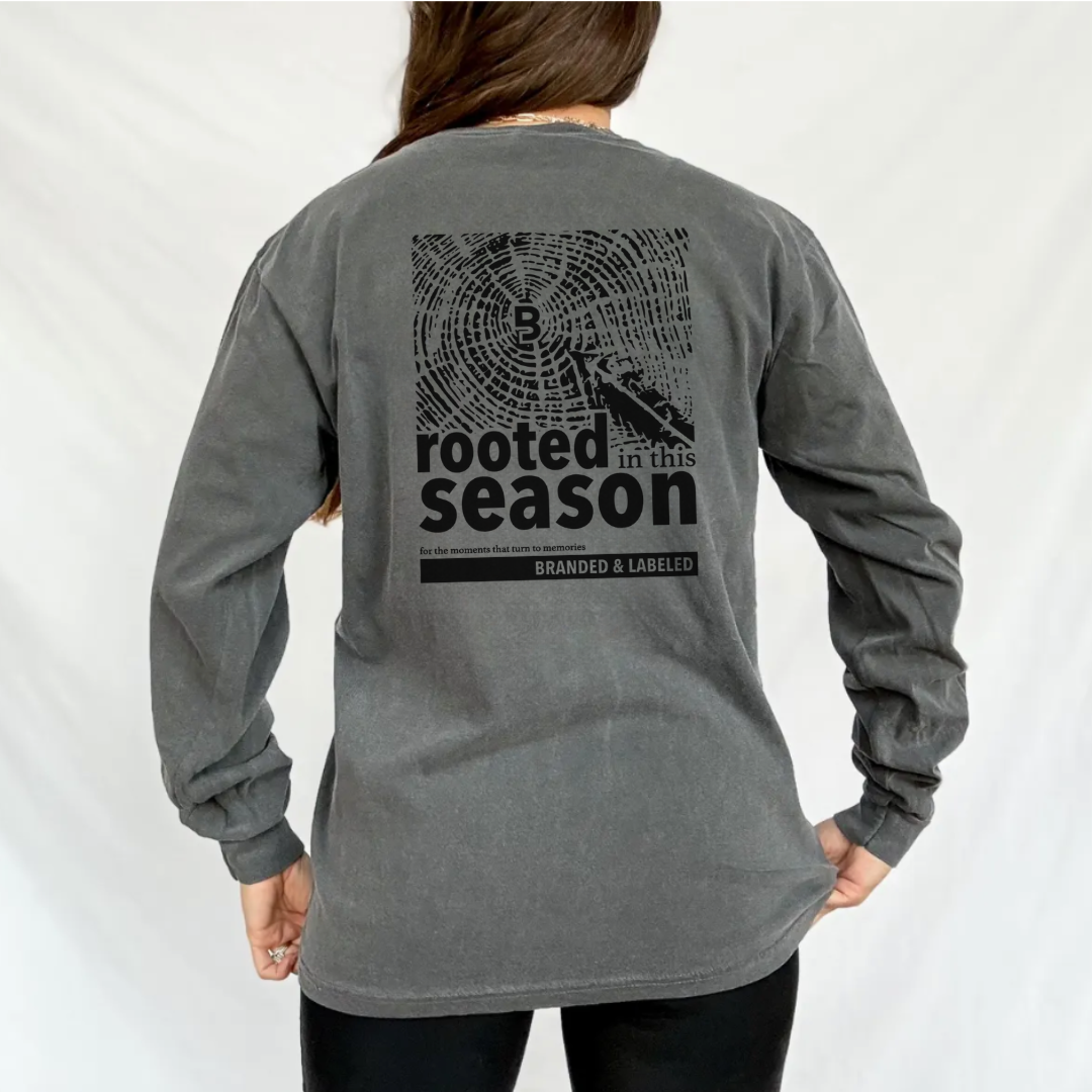 Rooted In This Season (Front + Back Dsign)- Long Sleeve Comfort Colors® Tee - Image 3