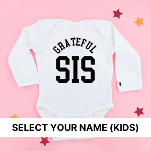 Grateful Family (Select Your “Kid” Name) – Long Sleeve Child Shirt