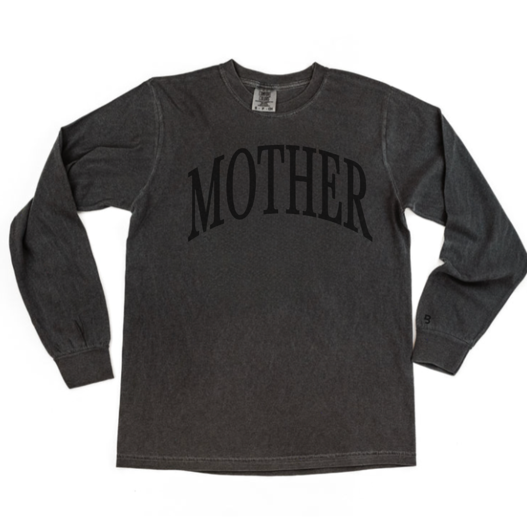 Mother (Oversized Serif) - Long Sleeve Comfort Colors® Tee