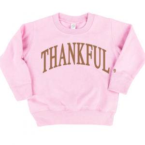 Thankful (Arched) – Unisex Child Fleece Pullover
