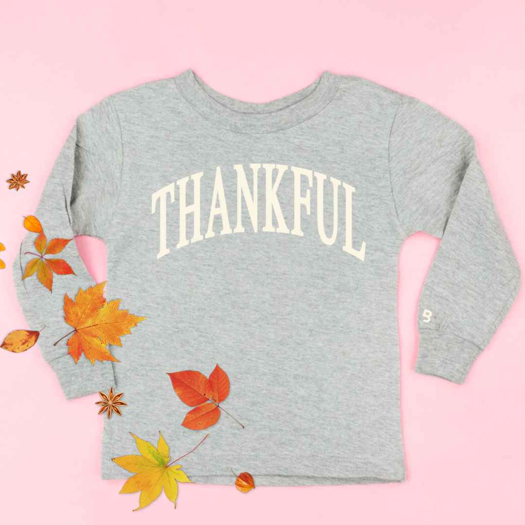 Thankful (Arched) - Long Sleeve Child Shirt