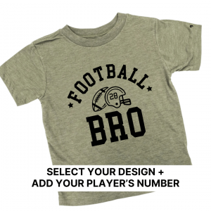 Custom: Football Bro/ Sis/ Babe ( Add Your Player’s Number) – Child Shirt