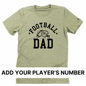 Custom: Football Dad (Add Your Player’s Number) – Unisex Tee