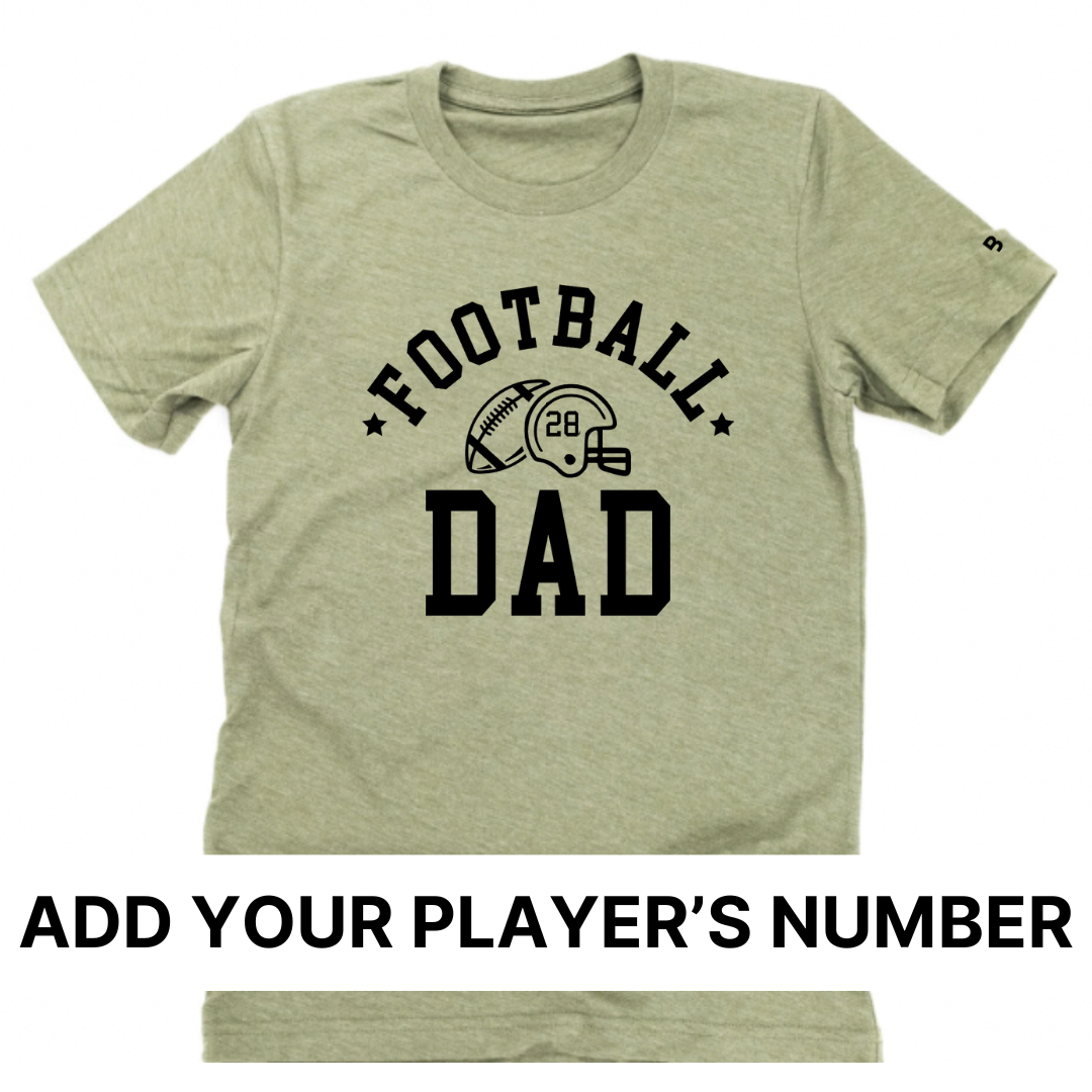 Custom: Football Dad (Add Your Player's Number) - Unisex Tee
