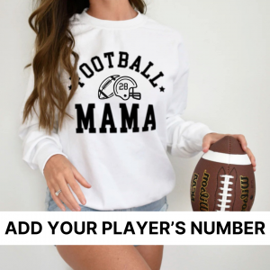 Custom: Football Mama (Add Your Players Number) – Unisex Fleece Pullover