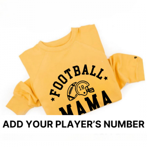 Custom: Football Mama (Add Your Player’s Number) – Unisex Lightweight Pullover