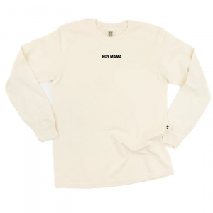 Boy Mama (Small Caps) – Long Sleeve Comfort Colors® Tee