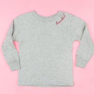 Thankful (Neckline) – Long Sleeve Child Shirt