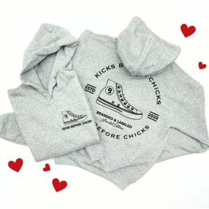 Kicks First, Love Later (Front + Back Design) – Youth Everyday Hooded Pullover