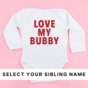 Love My Family (Sibling Names) – Long Sleeve Child Shirt