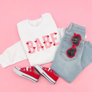 Cutie Hearts: Babe – Child Fleece Pullover